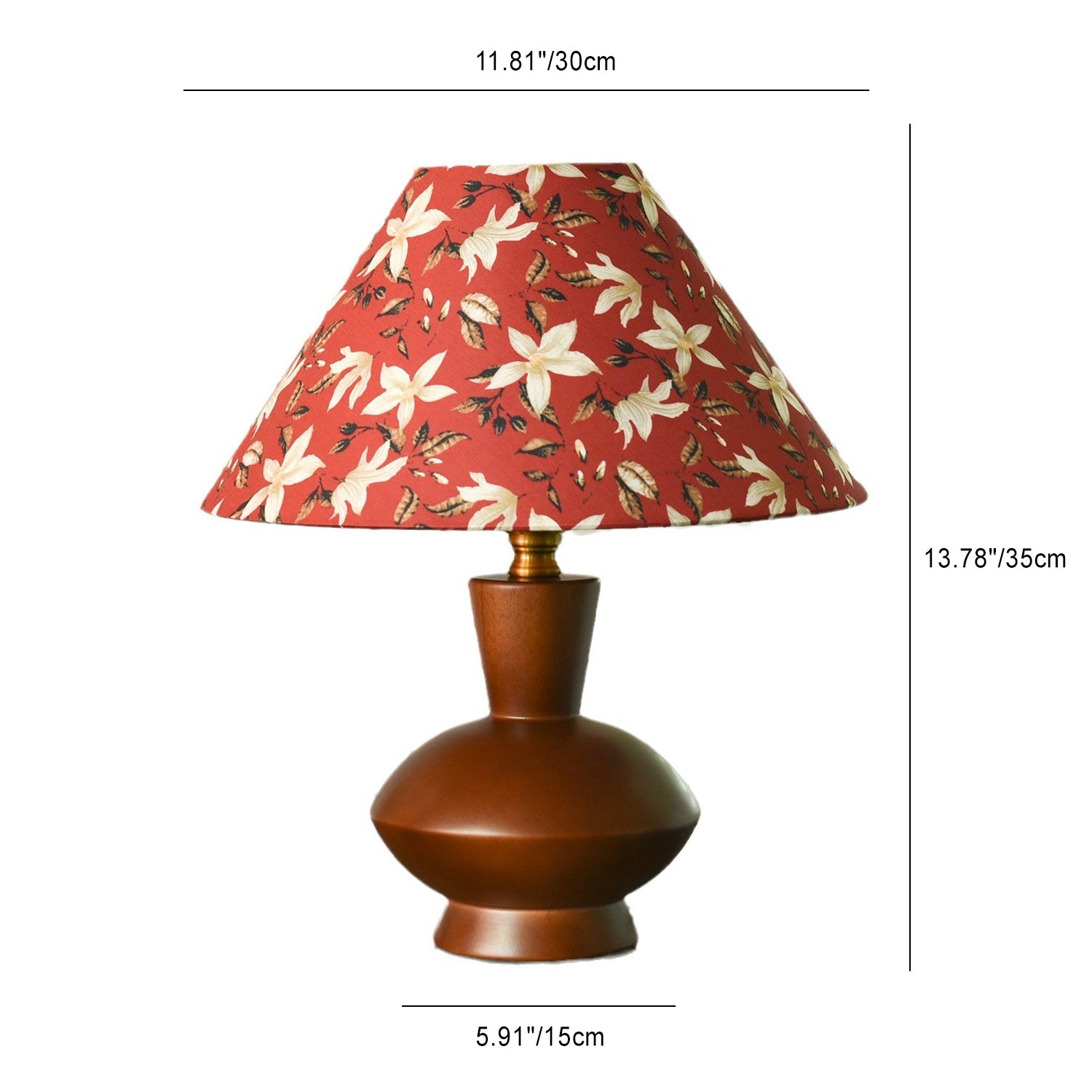 Frustum Cone Fabric Solid Table Lamp