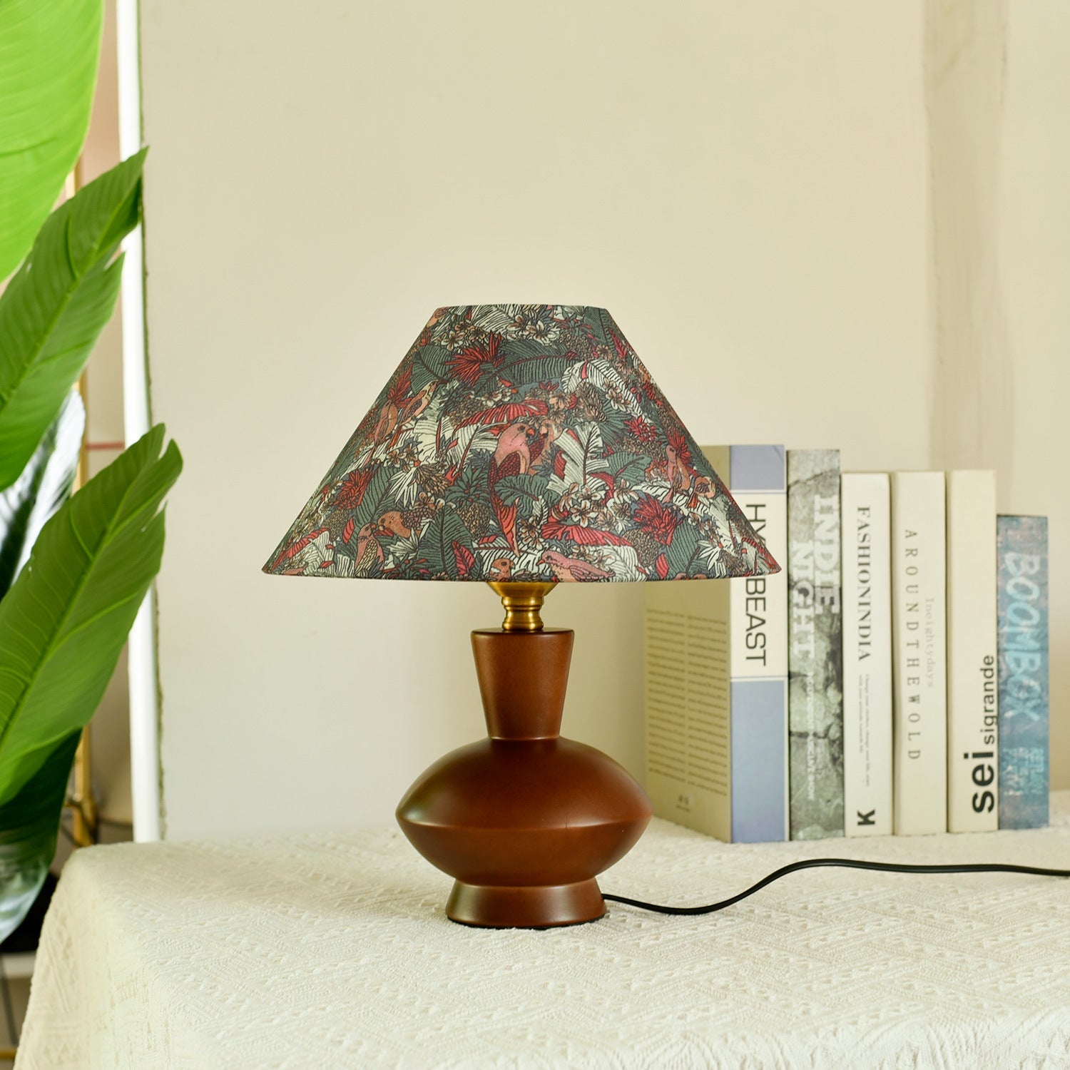 Frustum Cone Fabric Solid Table Lamp