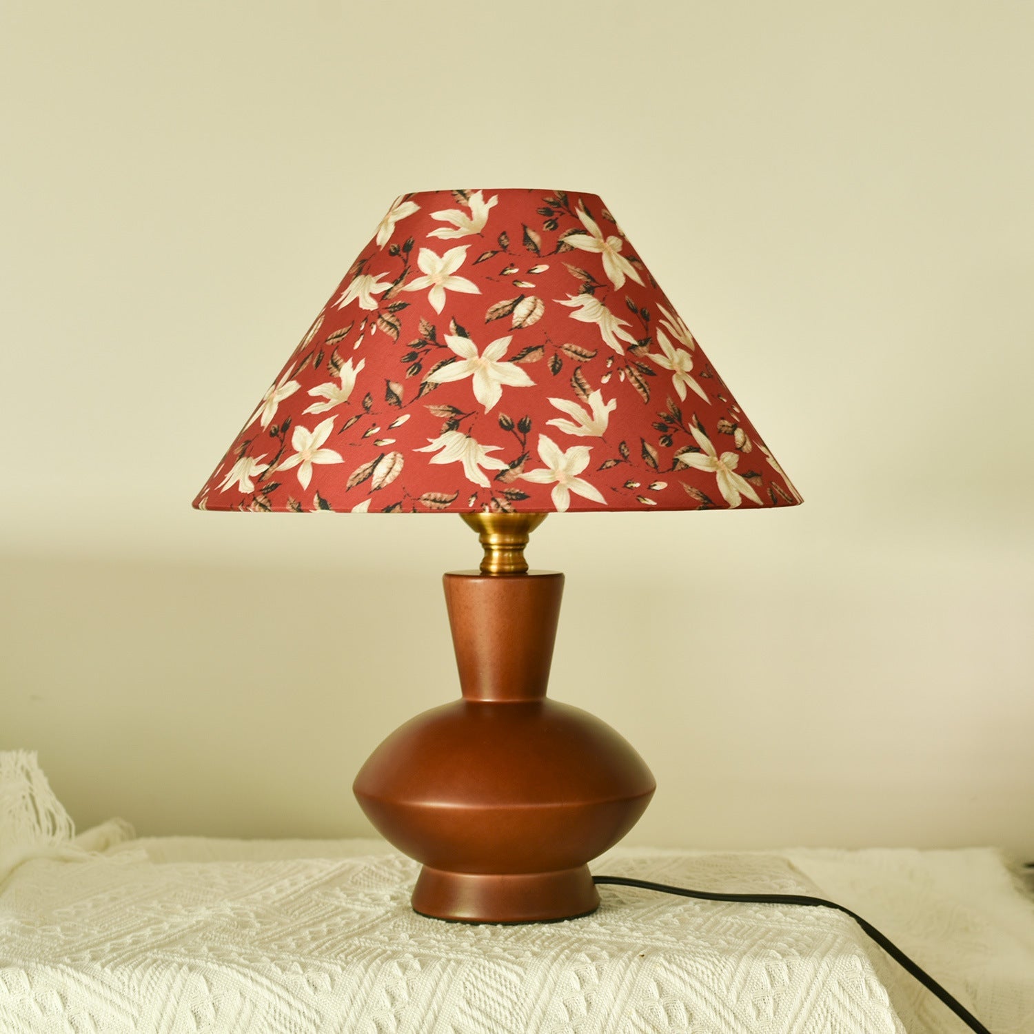 Frustum Cone Fabric Solid Table Lamp