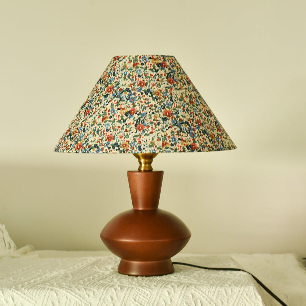Frustum Cone Fabric Solid Table Lamp
