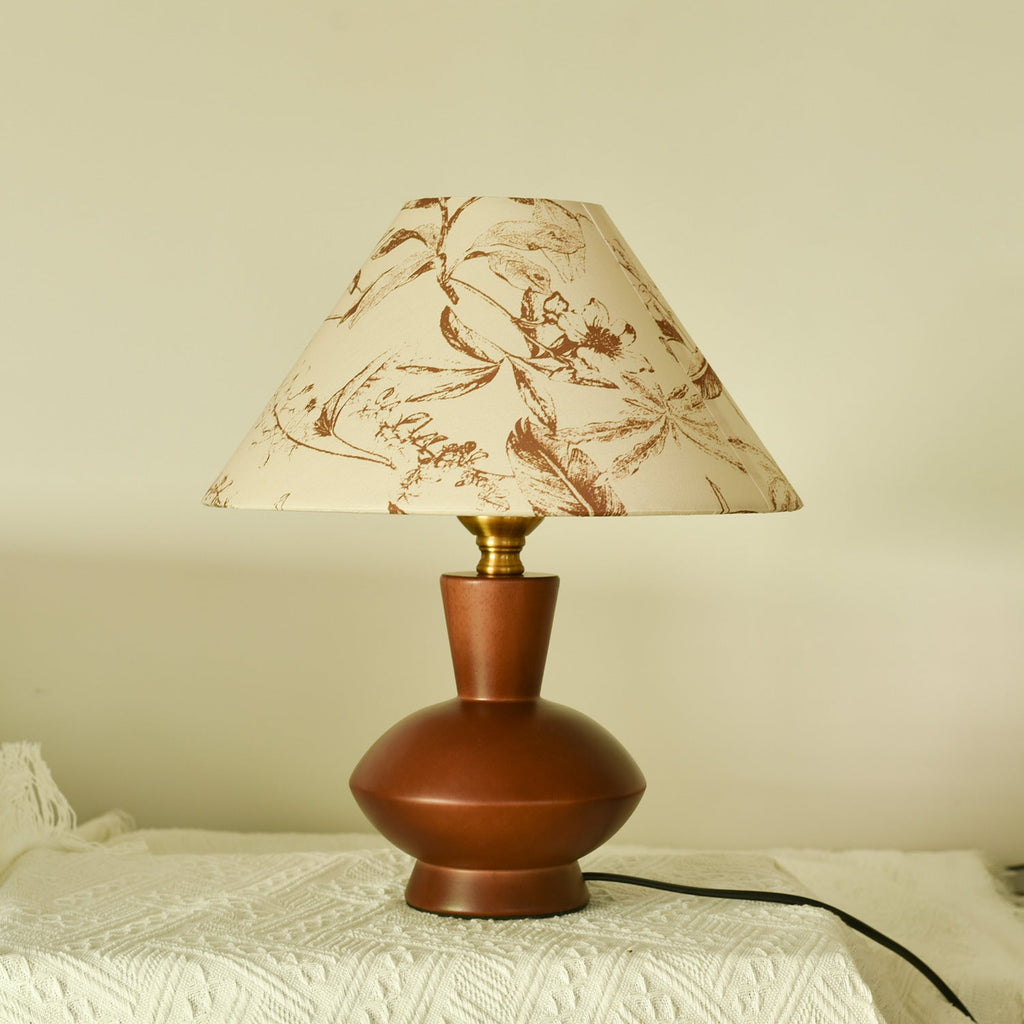 Frustum Cone Fabric Solid Table Lamp