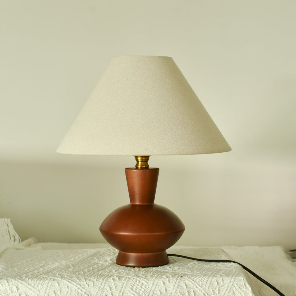 Frustum Cone Fabric Solid Table Lamp