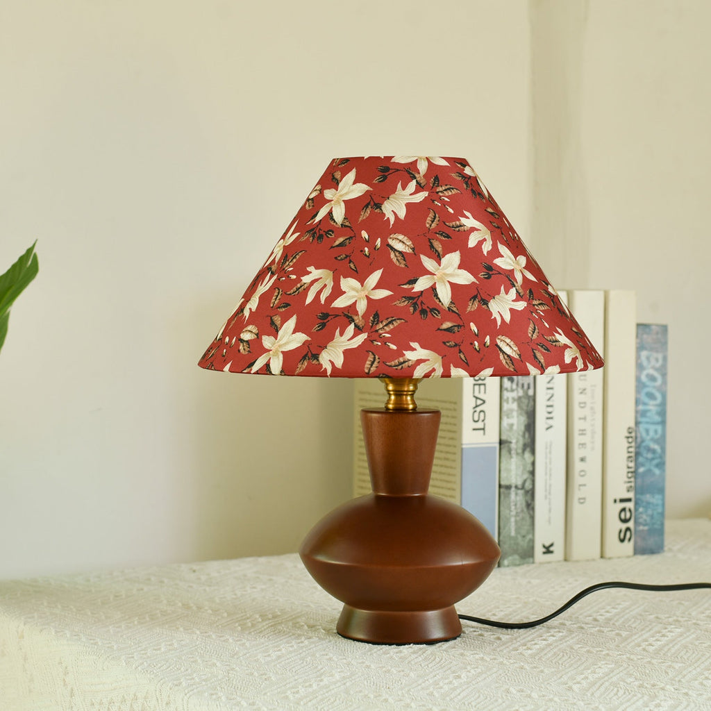 Frustum Cone Fabric Solid Table Lamp