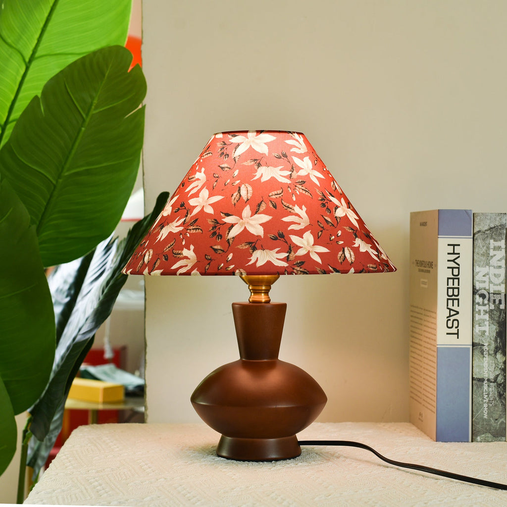 Frustum Cone Fabric Solid Table Lamp