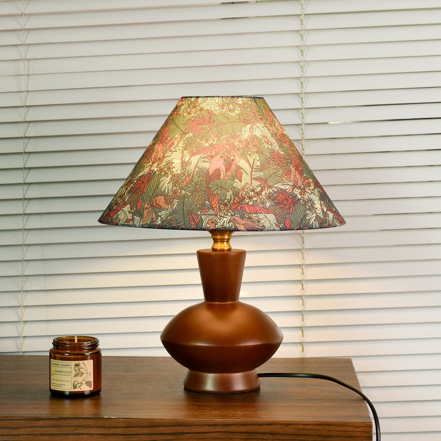 Frustum Cone Fabric Solid Table Lamp