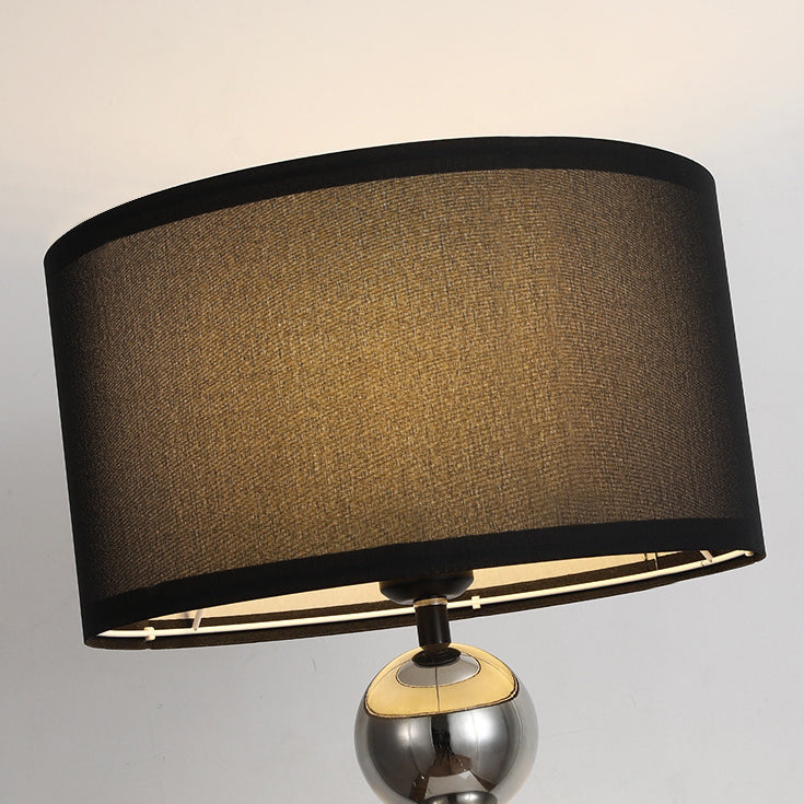 Cylinder Iron Aluminum Fabric Floor Lamp