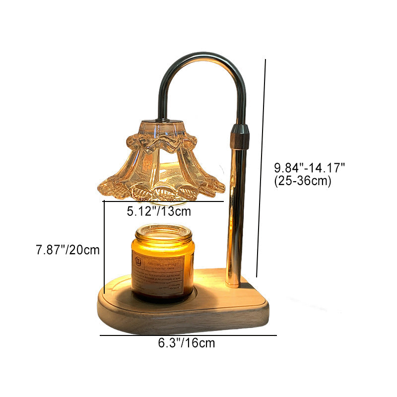 Flower Iron Glass Melting Table Lamp