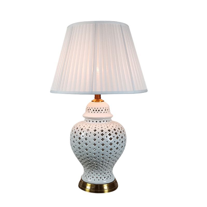 Frustum Cone Metal Ceramic Table Lamp