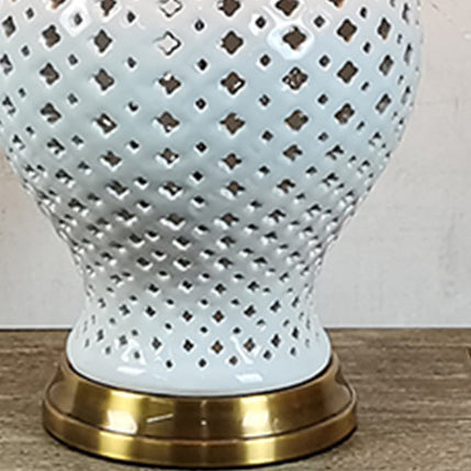 Frustum Cone Metal Ceramic Table Lamp