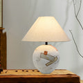 Frustum Cone Ceramic Fabric Table Lamp