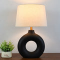 Circle Ceramic Fabric Bedroom Table Lamp