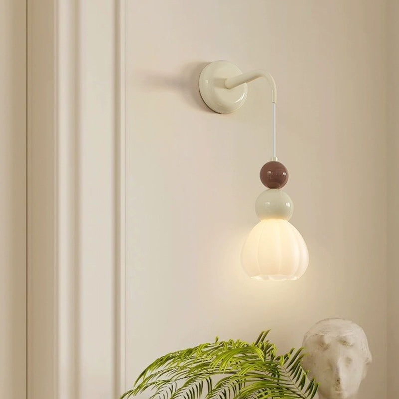 Ball Metal Glass Bedroom Wall Lamp
