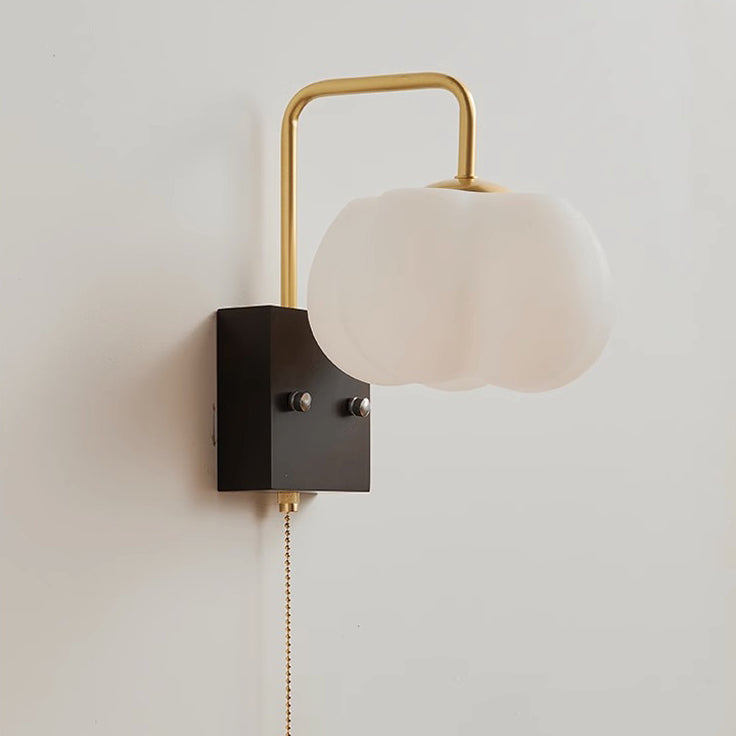 Pumpkin Solid Wood Acrylic Wall Lamp