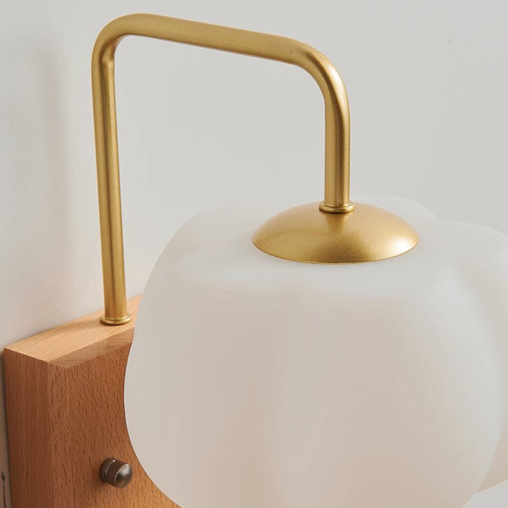 Pumpkin Solid Wood Acrylic Wall Lamp