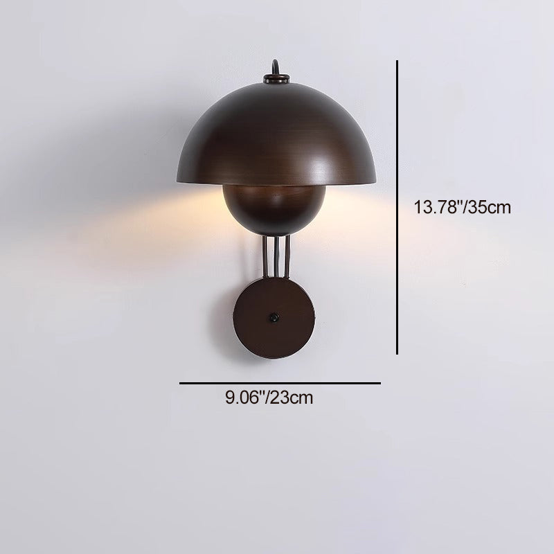Dome Iron Bedroom Wall Lamp