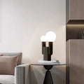 Cylinder Resin Glass Bedroom 2-Light Table Lamp