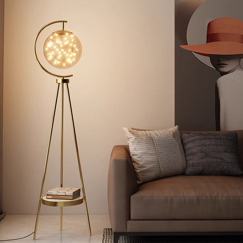 Contemporary Creative Glass Metal Floor Lamp