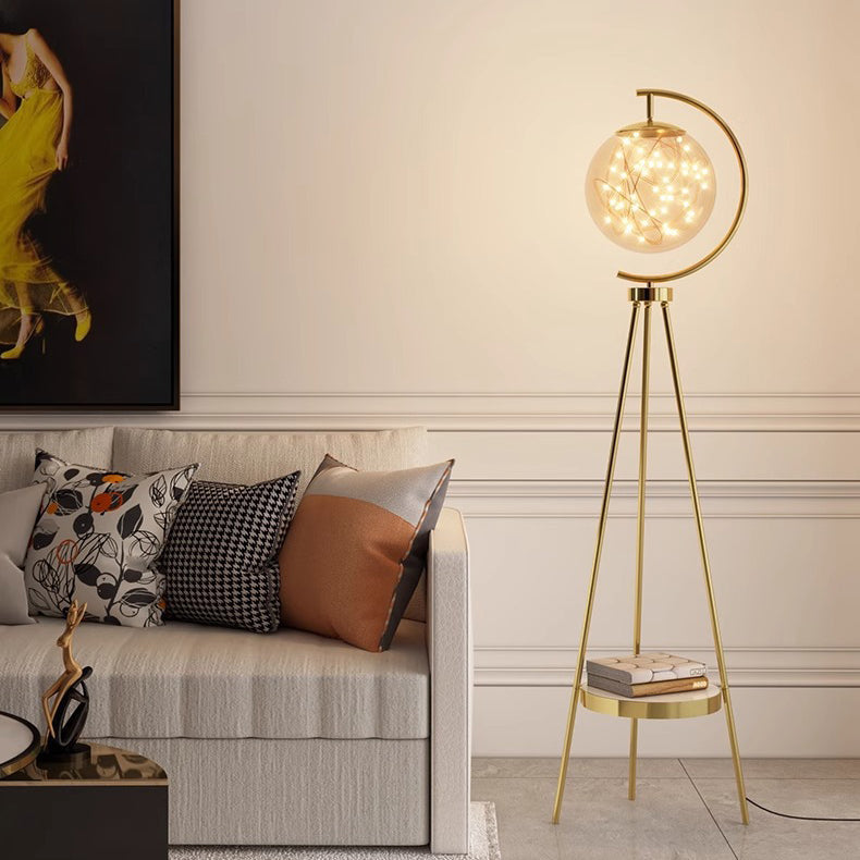 Contemporary Creative Glass Metal Floor Lamp