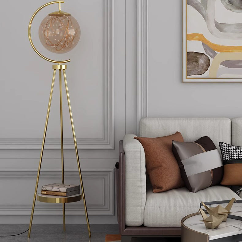 Contemporary Creative Glass Metal Floor Lamp
