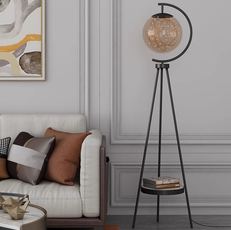 Contemporary Creative Glass Metal Floor Lamp