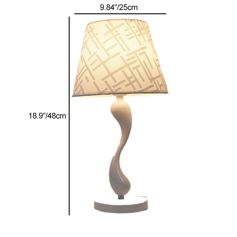 Frustum Cone Iron Fabric Table Lamp