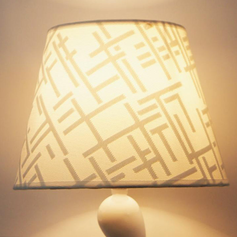 Frustum Cone Iron Fabric Table Lamp