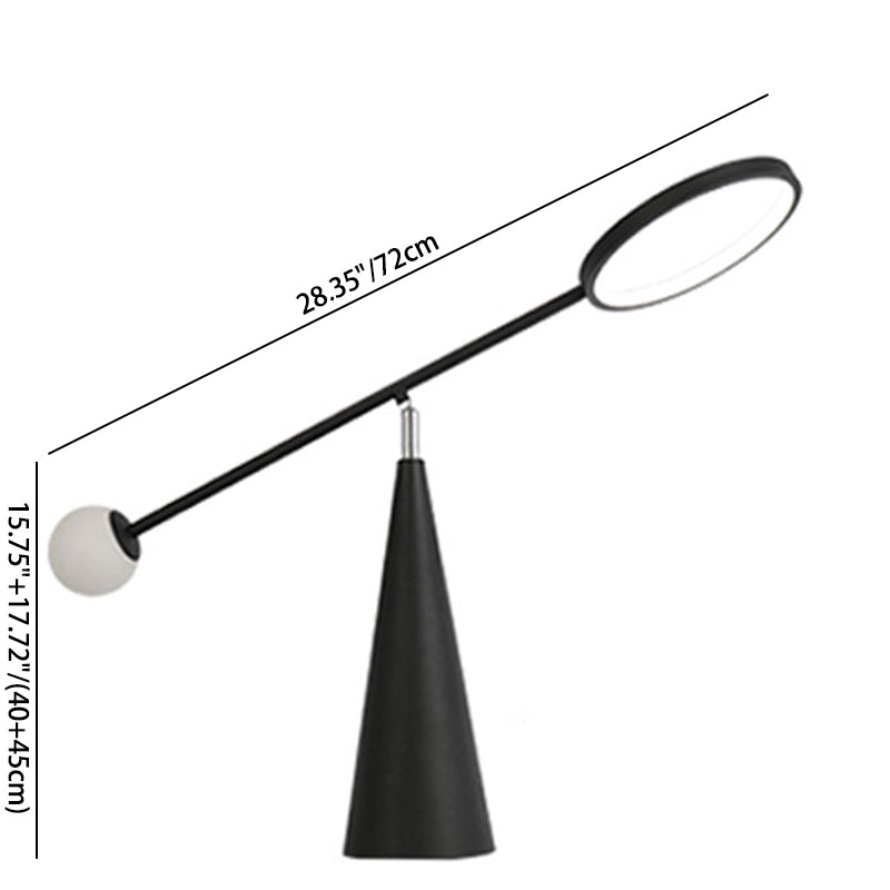 Cone Metal Glass Silicone Table Lamp