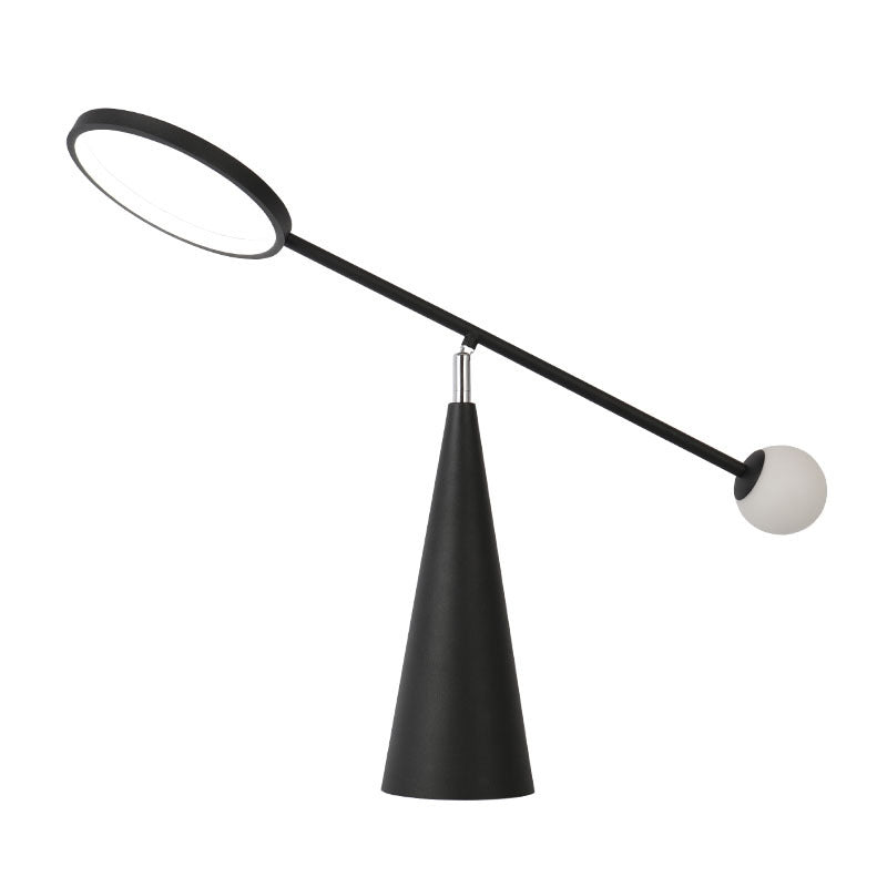Cone Metal Glass Silicone Table Lamp