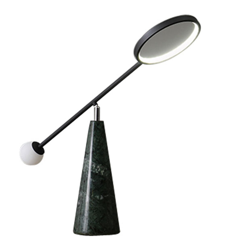 Cone Metal Glass Silicone Table Lamp