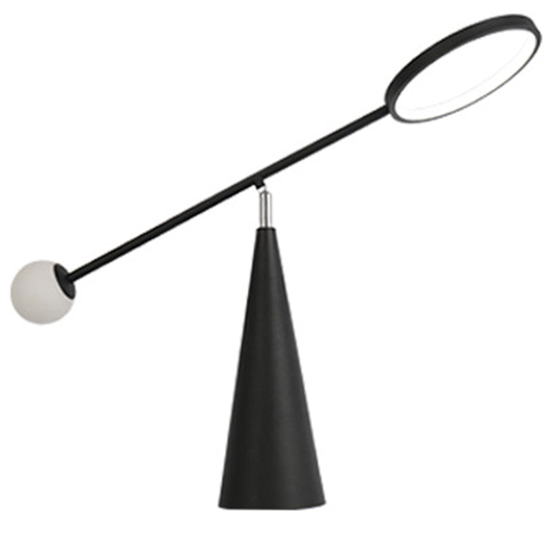 Cone Metal Glass Silicone Table Lamp