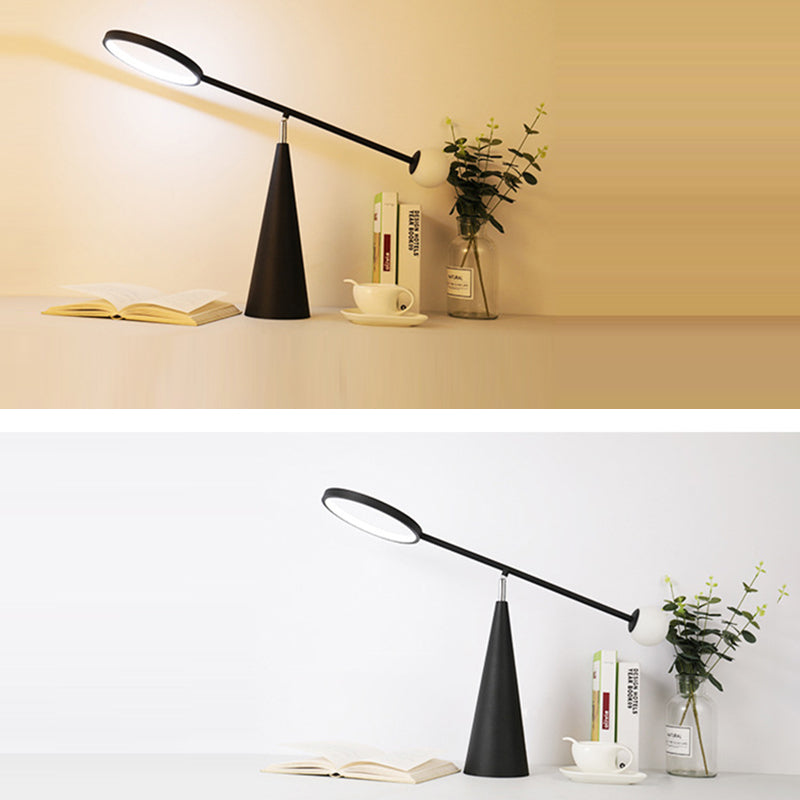 Cone Metal Glass Silicone Table Lamp