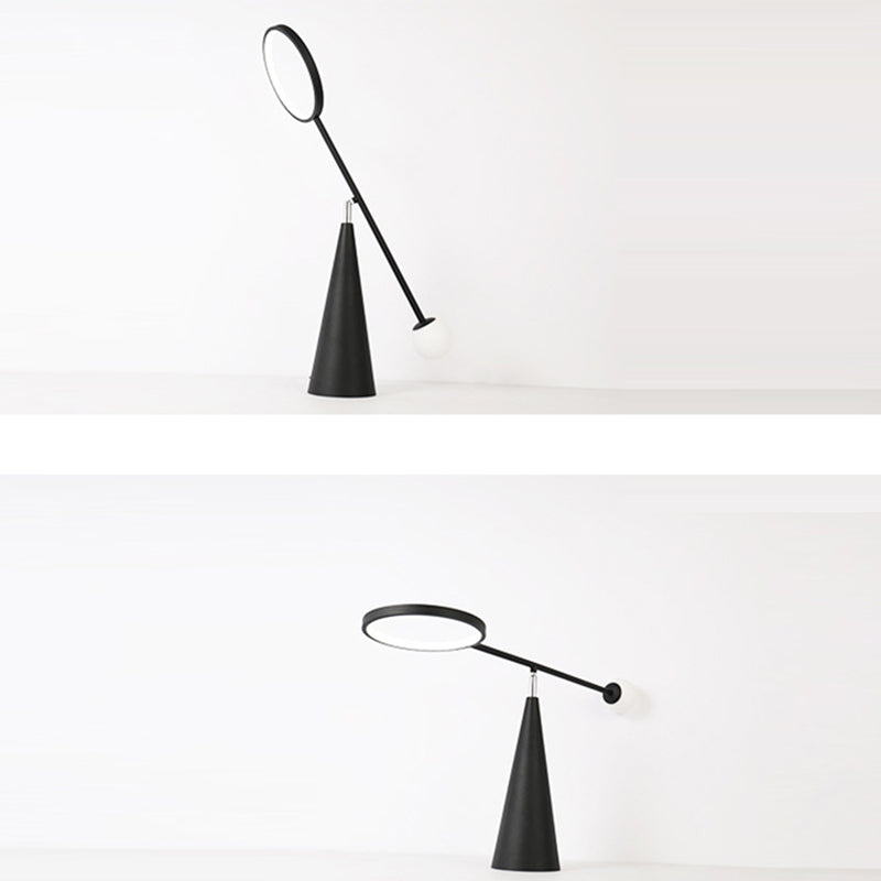 Cone Metal Glass Silicone Table Lamp