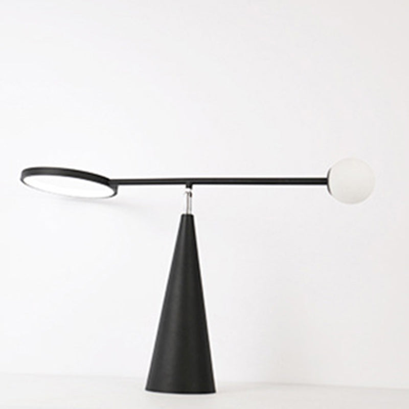 Cone Metal Glass Silicone Table Lamp