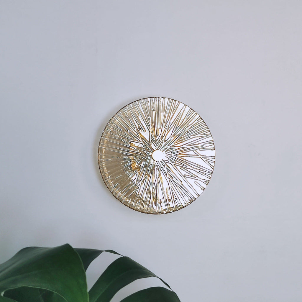 Round Metal Glass Living Wall Lamp