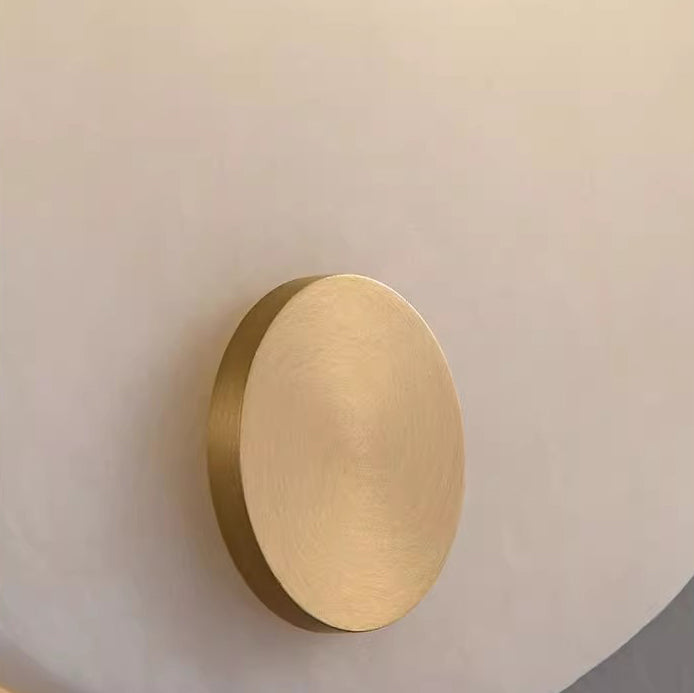 Round Copper Marble Living Wall Lamp