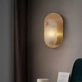 Oval Copper Marble Living Wall Lamp
