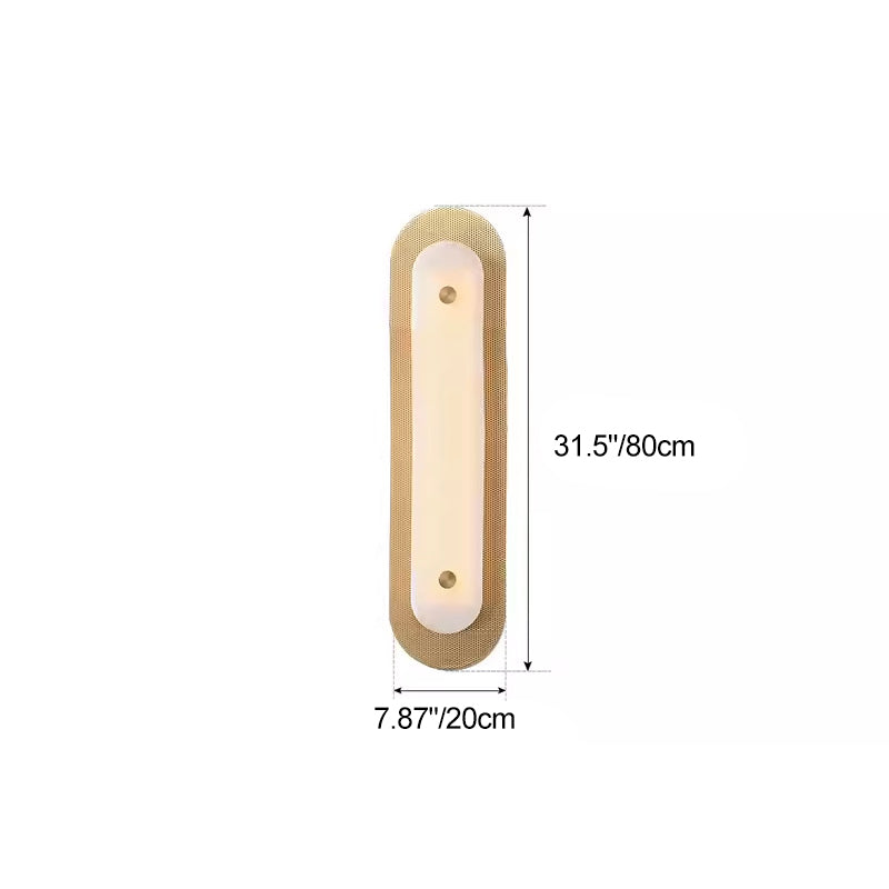Oval Copper Marble Living Wall Lamp