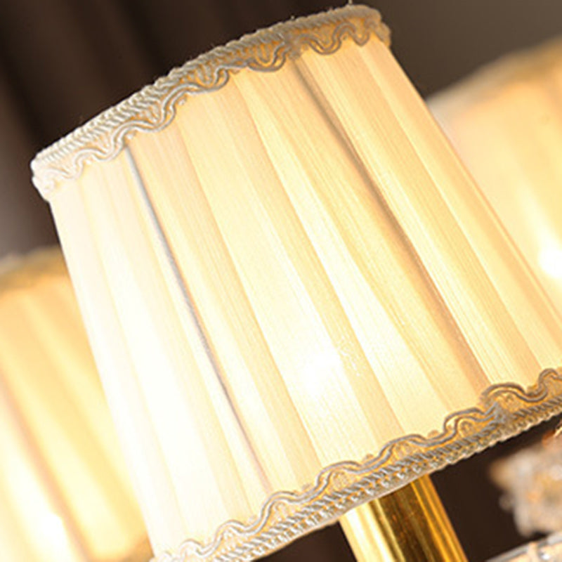 Candle Glass Fabric Metal 7-Light Floor Lamp