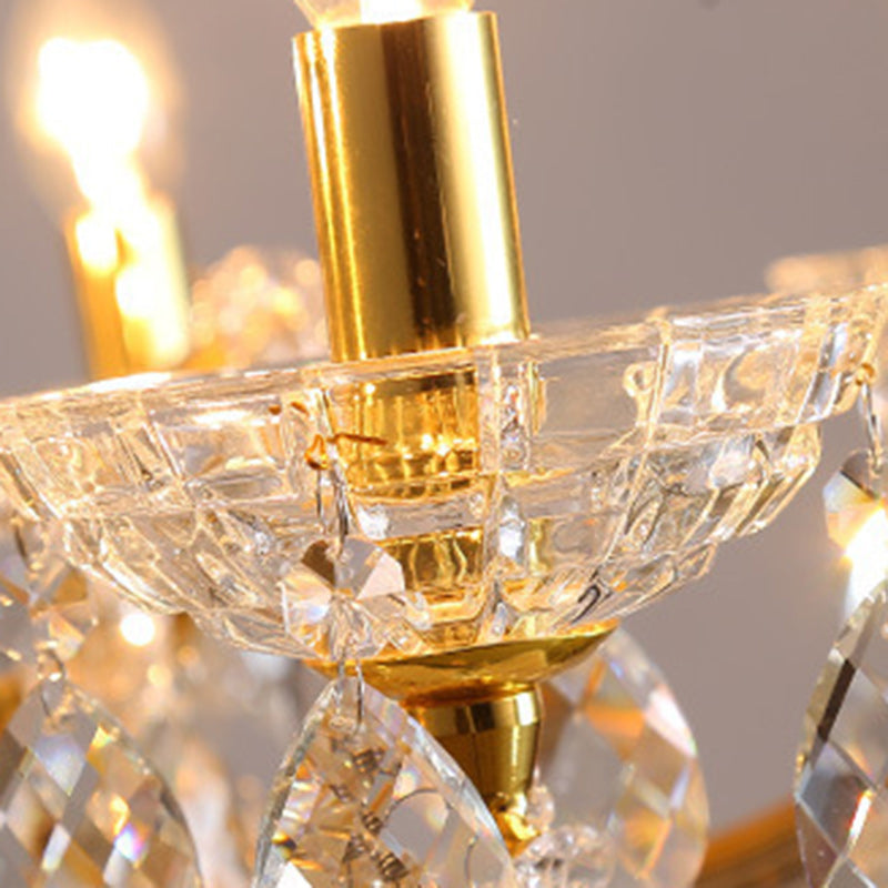 Candle Glass Fabric Metal 7-Light Floor Lamp