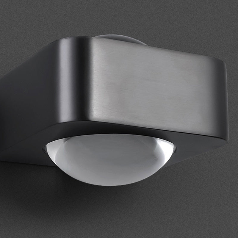 Spherical Stainless Steel Glass Wall Lamp