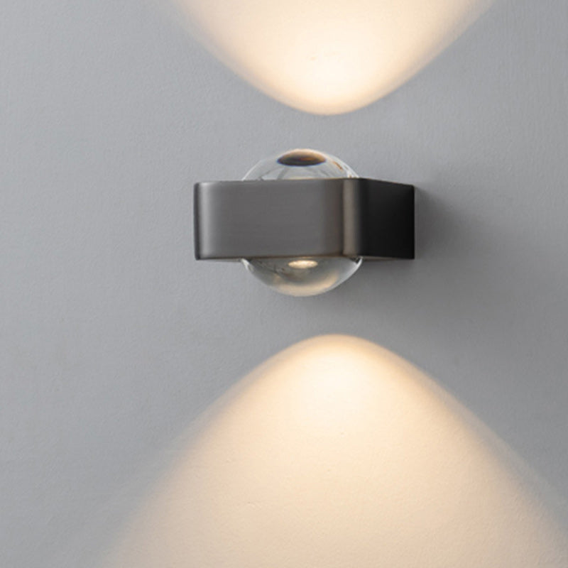 Spherical Stainless Steel Glass Wall Lamp