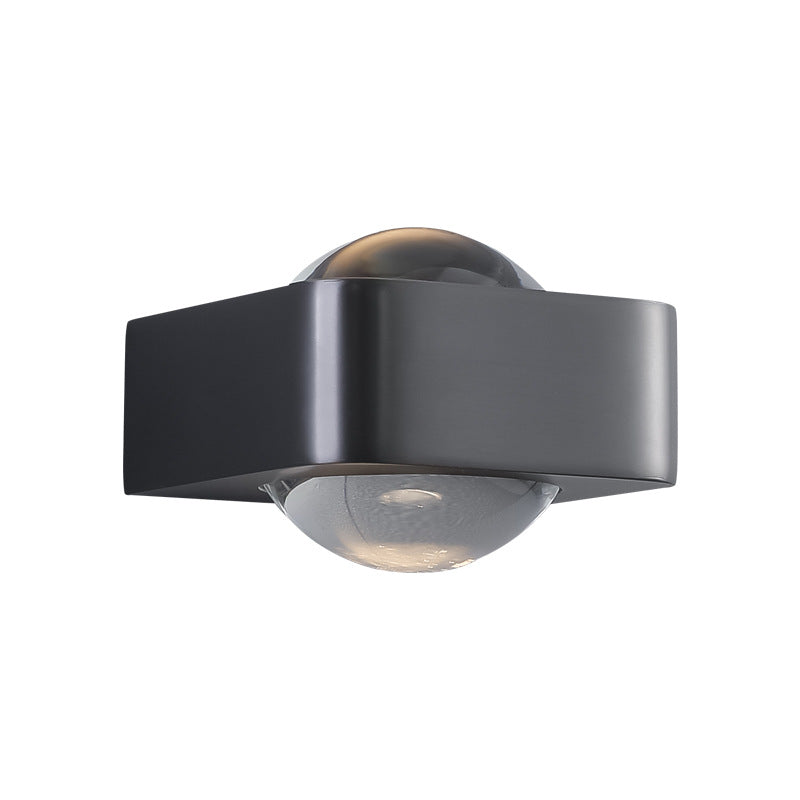 Spherical Stainless Steel Glass Wall Lamp