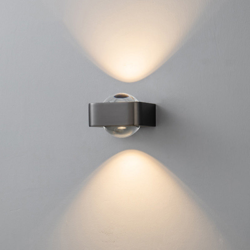 Spherical Stainless Steel Glass Wall Lamp
