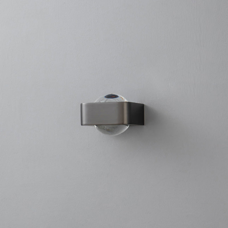 Spherical Stainless Steel Glass Wall Lamp