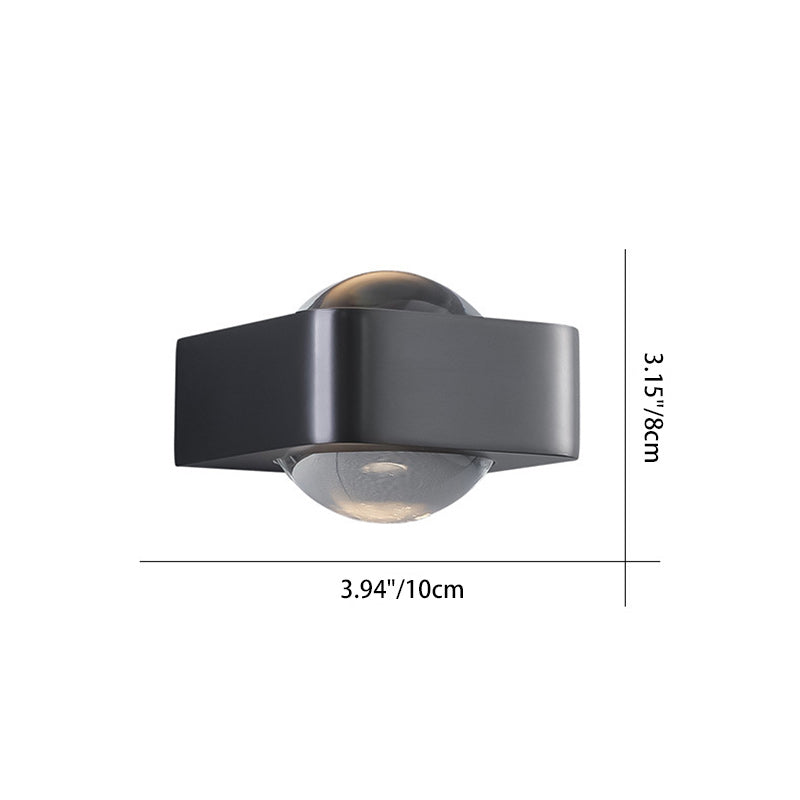 Spherical Stainless Steel Glass Wall Lamp