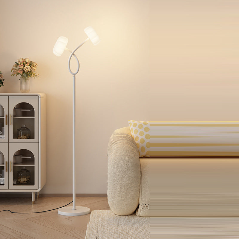 Flower Iron Plastic Living Floor Lamp