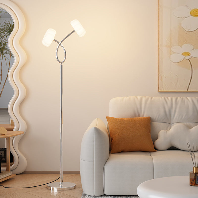 Flower Iron Plastic Living Floor Lamp