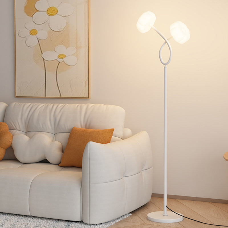 Flower Iron Plastic Living Floor Lamp