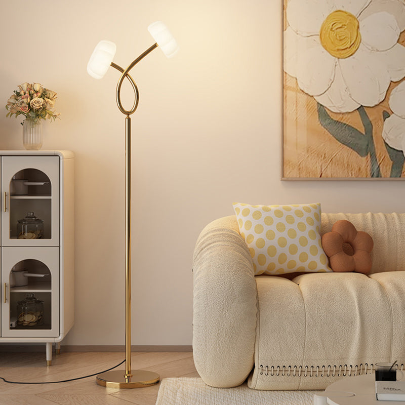 Flower Iron Plastic Living Floor Lamp