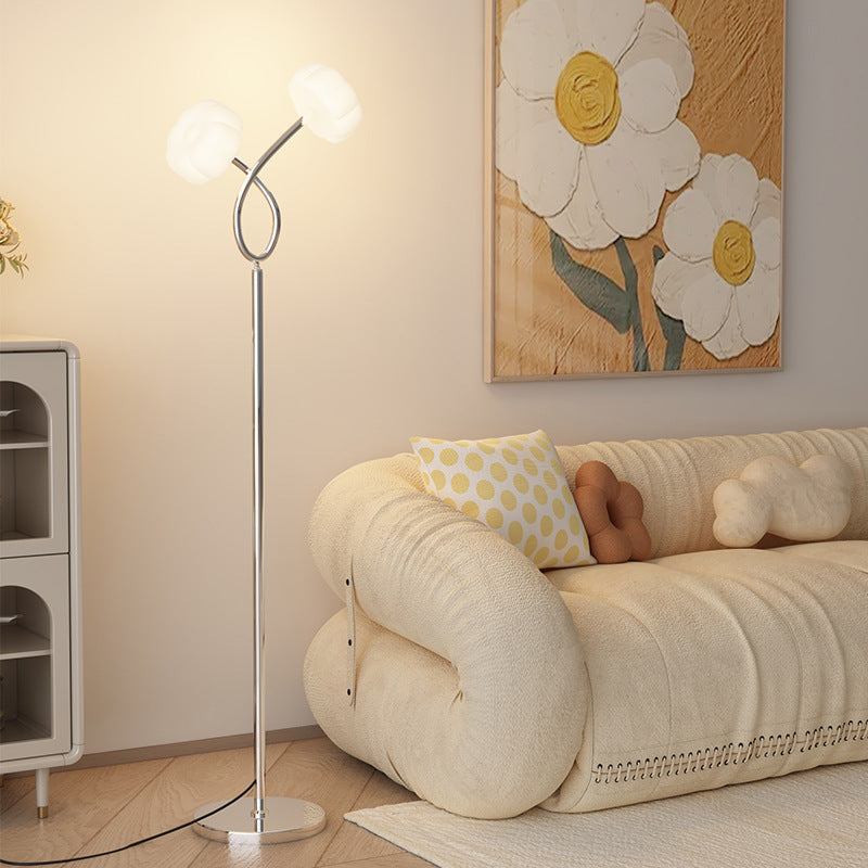 Flower Iron Plastic Living Floor Lamp